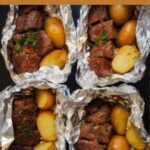 GARLIC STEAK & CHEESY BACON POTATO HASH FOIL PACKS