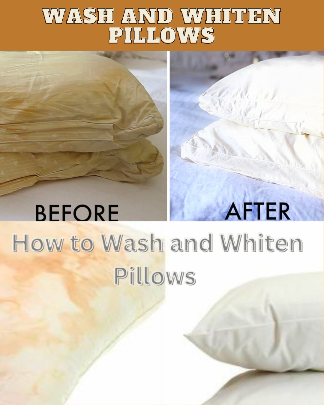 Wash and Whiten Pillows